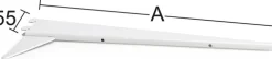 Habo U-Kannatin 611 55Cm Valkoinen
