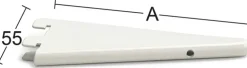 Habo U-Kannatin 611 25Cm Valkoinen