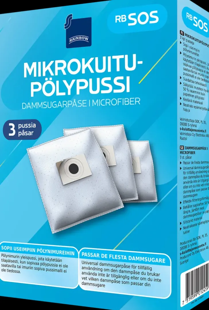 Rainbow Polypussi Rbsos 3Kpl Yleispateva Pussimalli