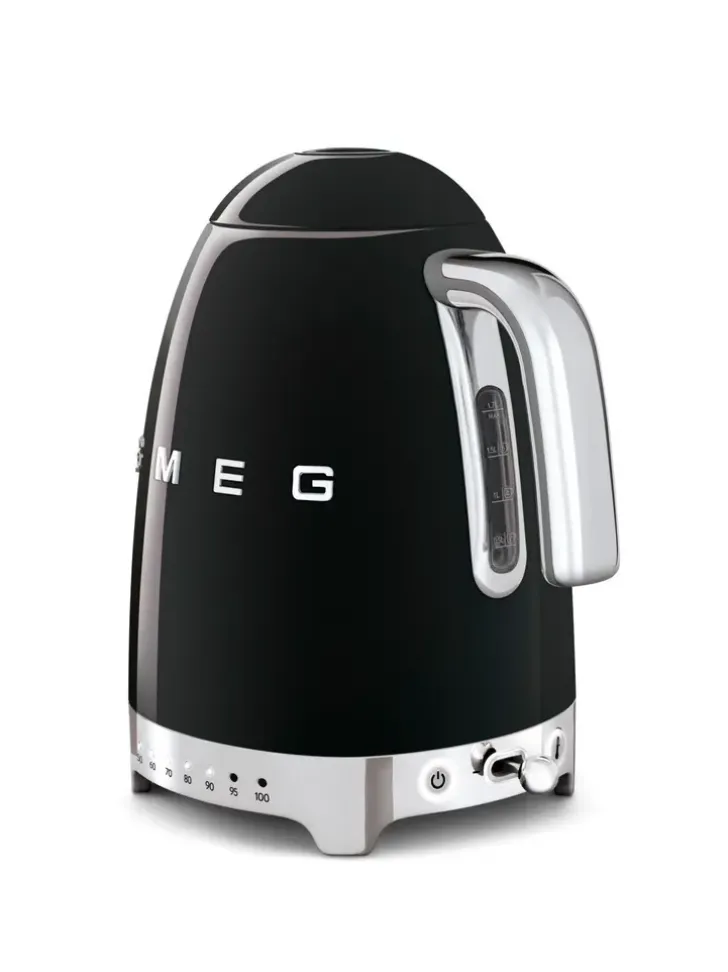 Smeg Musta Vedenkeitin Lampotilansaadolla Klf04Bleu