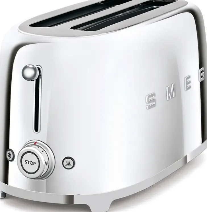 Smeg Tsf02Sseu 4-Viipaleen Leivanpaahdin Kiillotettu Teras