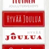 Tekstitarra Jouluntoivotukset Punainen 2Ark/Pkt